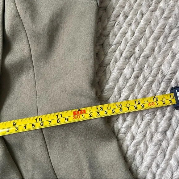 NBD Strapless Olive Tuxedo Mini Dress Off Shoulder Double Breasted - Picture 6 of 8